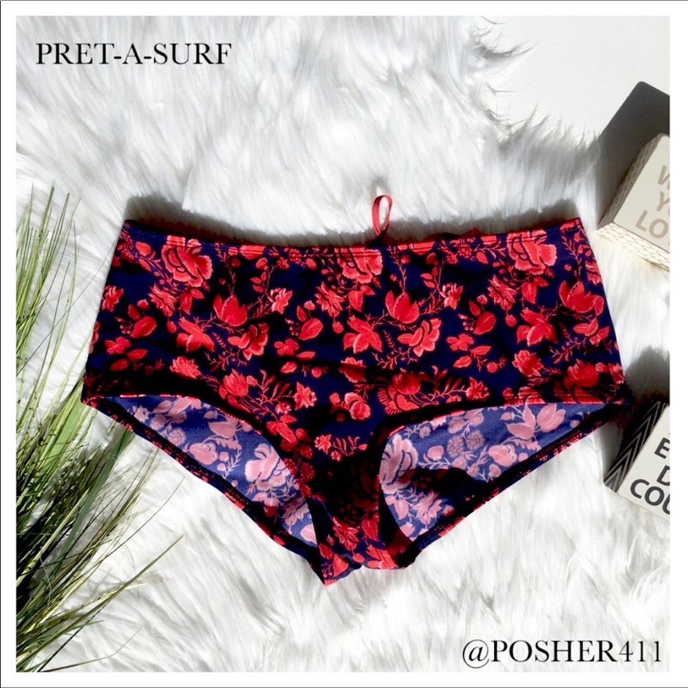 🎉 HP PRET-A-SURF RETRO RED & BLUE BIKINI BOTTOM